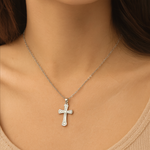 Load image into Gallery viewer, Crystal Cross Pendant Necklace - PEACORA
