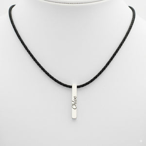 Custom Silver Bar Necklace 