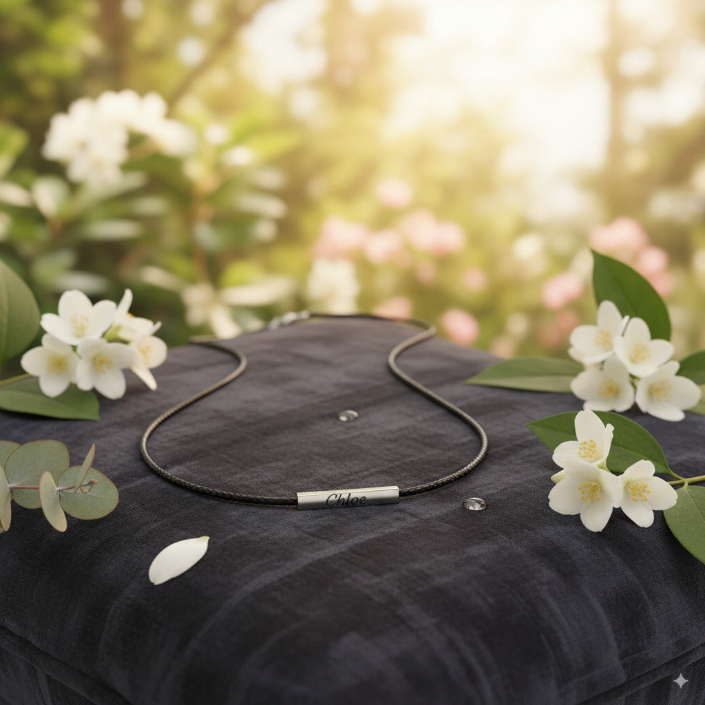 Custom Silver Bar Necklace 