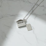 Load image into Gallery viewer, Custom Silver Envelope Locket Necklace 
