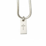 Load image into Gallery viewer, Custom Silver Rectangle Pendant Necklace 
