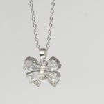Load image into Gallery viewer, Silver Crystal Butterfly Pendant Necklace

