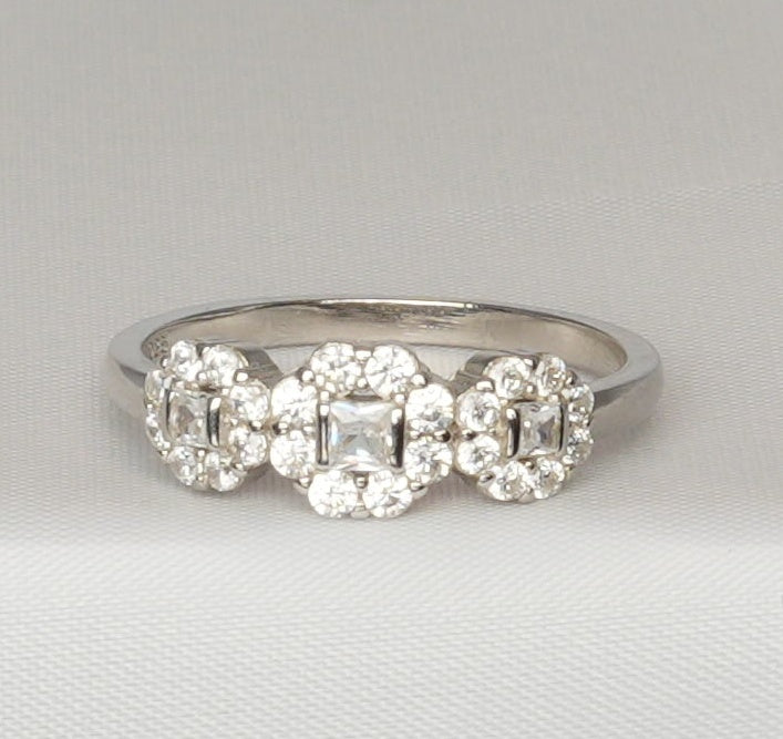 Triple Halo Vintage Ring