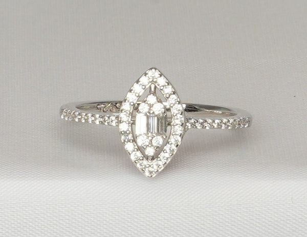 Marquise Double Halo Ring