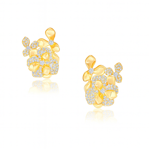 Dazzling Gold Flora Stud - PEACORA