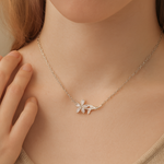 Load image into Gallery viewer, Delicate Floral Pendant Necklace - PEACORA
