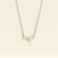 Elegant Pearl & Crystal Universe Necklace - PEACORA