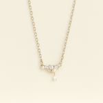 Load image into Gallery viewer, Elegant Pearl &amp; Crystal Universe Necklace - PEACORA
