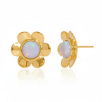 Load image into Gallery viewer, Floral Opal Stud Earrings 

