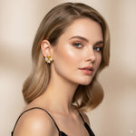 Load image into Gallery viewer, Four-Leaf Clover Crystal Stud Earrings 
