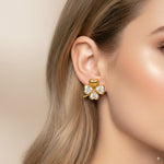 Load image into Gallery viewer, Four-Leaf Clover Crystal Stud Earrings 
