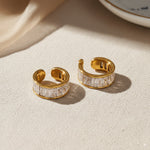 Load image into Gallery viewer, Geometric Crystal Clip-On Earrings 
