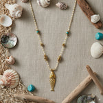 Load image into Gallery viewer, Gold Fish Pendant Necklace 
