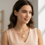 Load image into Gallery viewer, PEACORA Golden Daisy Pendant Necklace
