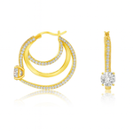 Load image into Gallery viewer, Golden Halo Fusion Hoops - PEACORA
