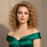 Load image into Gallery viewer, Green Stone Statement Earrings 
