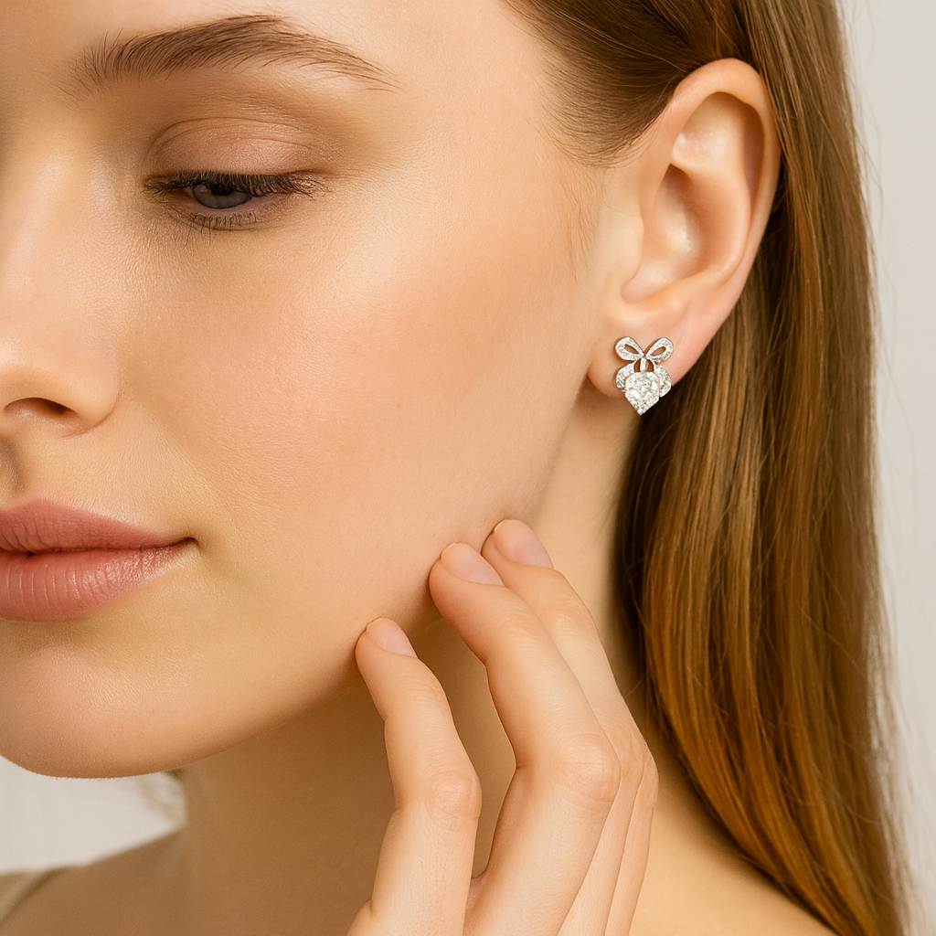 Bow & Box Earrings - PEACORA