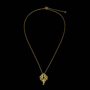 Sprouting Green Gold Necklace - PEACORA
