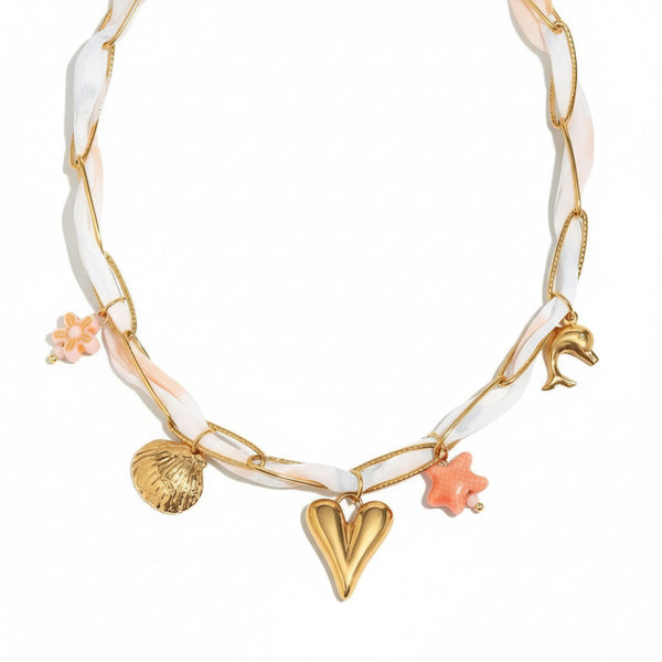 Ocean-Inspired Charm Necklace 