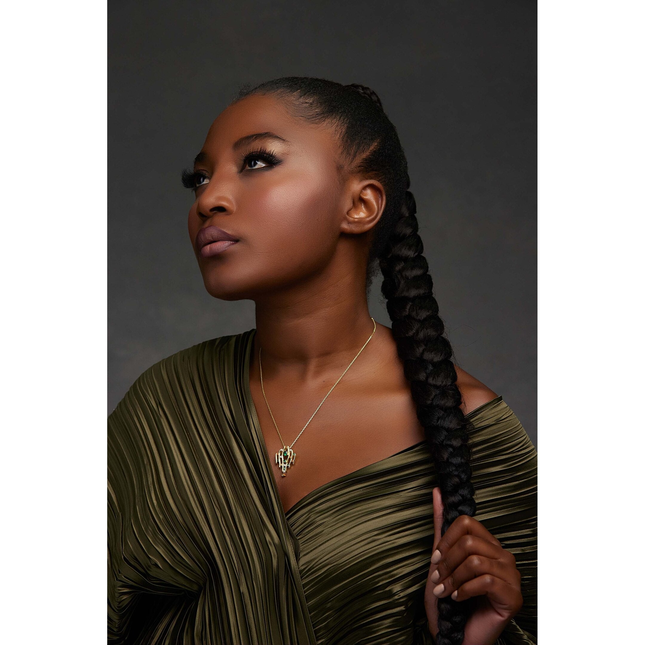 Sprouting Green Gold Necklace - PEACORA