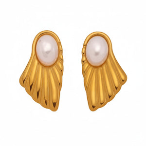 Pearl Shell Statement Earrings 