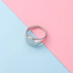 Load image into Gallery viewer, Round Signet Ring SIlver Jewelry Ring for Women - PEACORA
