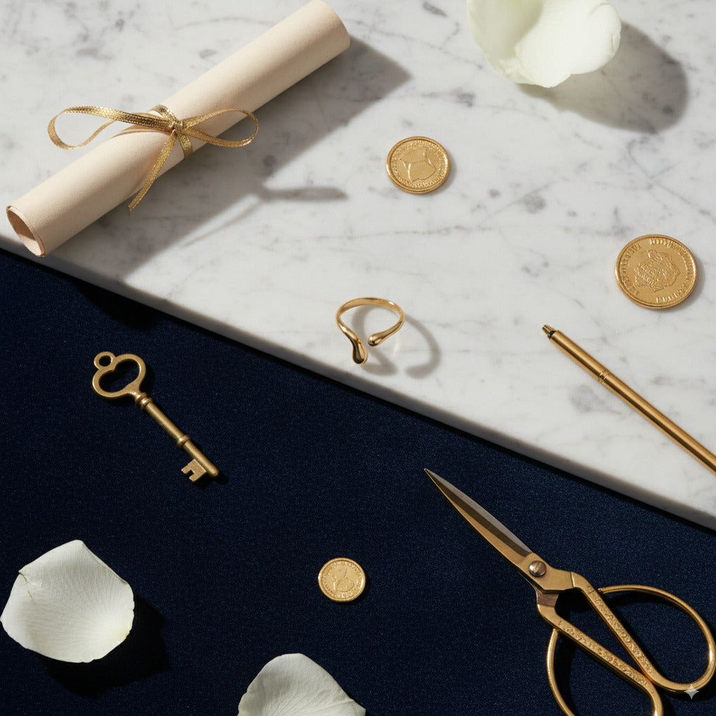 Sculpted Wave Ring – Gold & Silver Finish Stainless Steel - PEACORA