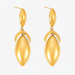 Load image into Gallery viewer, Sculpted Teardrop Dangle Earrings 
