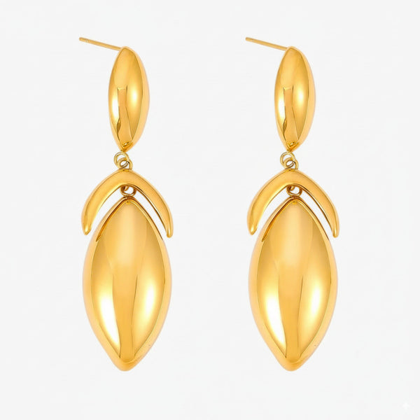 Sculpted Teardrop Dangle Earrings 