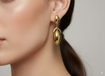 Load image into Gallery viewer, Sculpted Teardrop Dangle Earrings 
