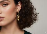 Load image into Gallery viewer, Sculpted Teardrop Dangle Earrings 
