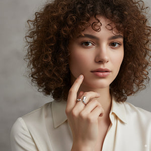 Sculpted Wave Ring – Gold & Silver Finish Stainless Steel - PEACORA