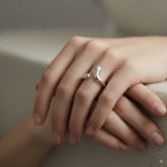 Load image into Gallery viewer, Sculpted Wave Ring – Gold &amp; Silver Finish Stainless Steel - PEACORA
