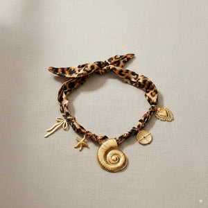 Seashell Charm Scarf Necklace 