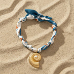 Load image into Gallery viewer, Seashell Pendant Scarf Necklace 
