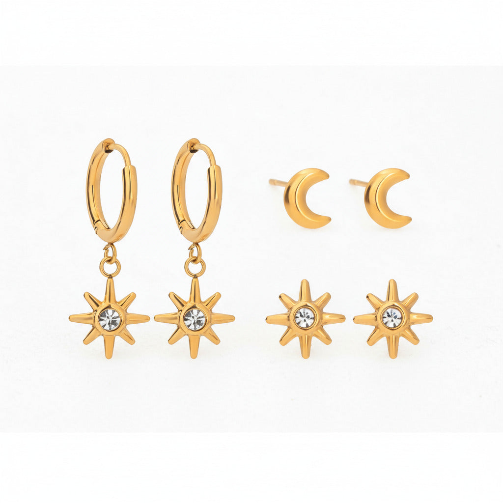 Stainless Steel Earrings Set 