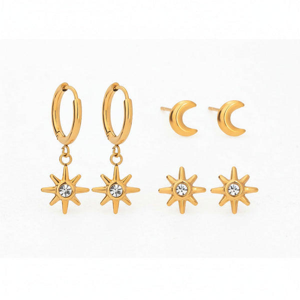 Stainless Steel Earrings Set 