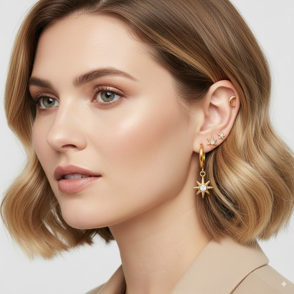 Stainless Steel Earrings Set 