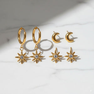 Stainless Steel Earrings Set 