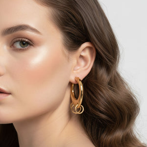 Triple Hoop Dangle Earrings 