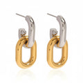 Two-Tone Link Earrings 
