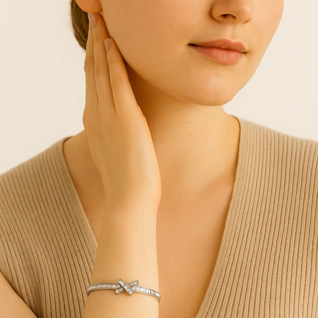 Radiant X- Cross Bangle - PEACORA