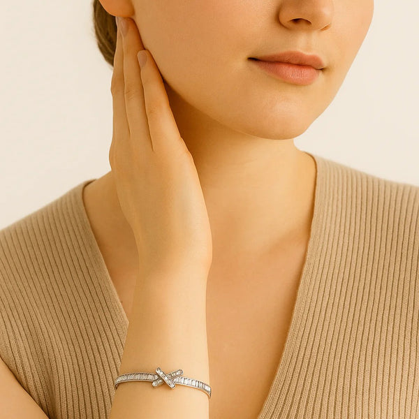 Radiant X- Cross Bangle - PEACORA
