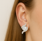 Load image into Gallery viewer, Wavy Swirl Pavé Stud Earrings - PEACORA

