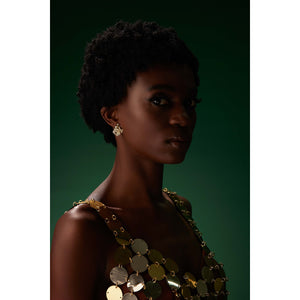 Dazzling Gold Flora Stud - PEACORA