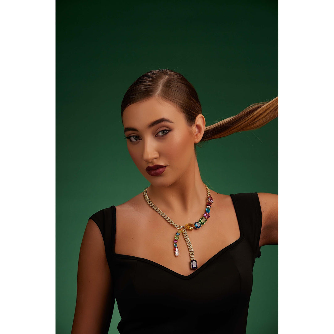 Colorburst Cascade Necklace - PEACORA