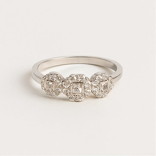 Triple Halo Vintage Ring