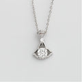 Elegant Skirted Moissanite Pendant Necklace - PEACORA