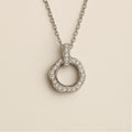Timeless Crystal Circle Pendant Necklace - PEACORA
