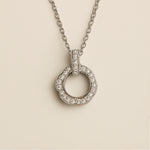 Load image into Gallery viewer, Timeless Crystal Circle Pendant Necklace
